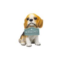 Decoratiune pentru gradina, din rasina, model catel, inaltime 16cm / ZTS 8018 Engros