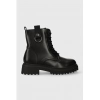 Answear Lab bocanci femei, culoarea negru, cu platforma, izolare usoara