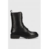 Gant cizme de piele Kelliin femei, culoarea negru, cu toc plat, izolare usoara, 27541350.G00