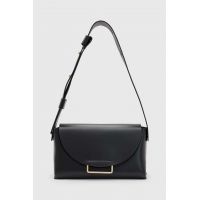 AllSaints poseta de piele Celeste culoarea negru