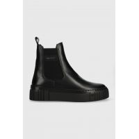 Gant cizme de piele Snowmont femei, culoarea negru, cu platforma, izolat, 27551372.G00