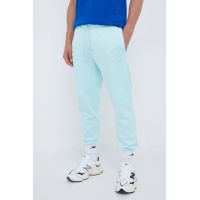 adidas pantaloni de trening culoarea turcoaz, neted
