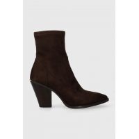 MICHAEL Michael Kors botine Dover femei, culoarea maro, cu toc drept, 40F3DOHE5S