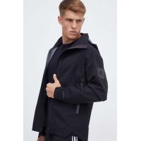 adidas geaca barbati, culoarea negru, de tranzitie