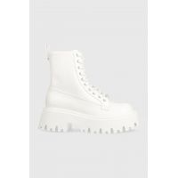 Steve Madden bocanci Over-ride femei, culoarea alb, cu platforma, SM11002720