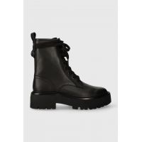 Kurt Geiger London bocanci de piele Matilda femei, culoarea negru, cu platforma, 559000109