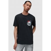 AllSaints tricou MG059Z STRAY SS CREW barbati, culoarea negru, cu imprimeu