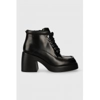 Vagabond Shoemakers cizme de piele BROOKE femei, culoarea negru, cu toc drept, 5644.004.20