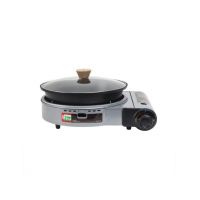 Aragaz camping, cu oala si capac de sticla, putere 2.3kw, aprindere electrica, gri / ZTS 5613 Engros