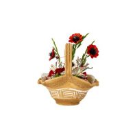 Aranjament, cos mijlociu din ceramica cu flori / EXT 10192 Engros