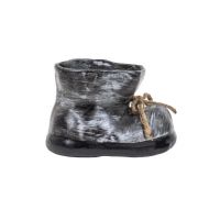 Decoratiune pentru gradina, din ceramica, bocanc mic cu suport pentru flori, inaltime 15cm, lungime 22cm / EXT 10205 Engros