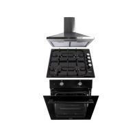 Pachet cuptor incorporabil (1857), capacitate 51L, electric, plita incorporabila email 0041, 60X50X15 cm, gaz butelie sau gaz natural, duze de schimb incluse, hota incorporabila decorativa inox, 63 cm (1925) / SET 30071 Engros
