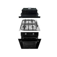 Pachet cuptor incorporabil (1857), capacitate 51L, electric, plita incorporabila inox (0027), 50 X 60 cm, gaz butelie sau gaz natural (duze de schimb incluse), aprindere electrica si hota 1 motor, putere 140W (1895), 60X50 cm / SET 30077 Engros