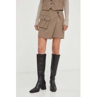 Herskind fusta culoarea verde, mini, drept