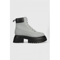 Timberland bocanci Timberland Sky 6In LaceUp femei, culoarea gri, cu platforma, izolare usoara, TB0A42AWEA31