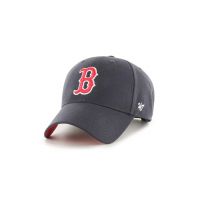 47brand șapcă de baseball din bumbac MLB Boston Red Sox culoarea albastru marin, cu imprimeu