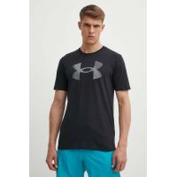 Under Armour tricou barbati, culoarea negru, cu imprimeu