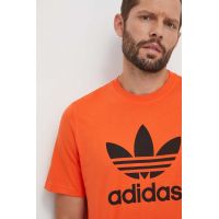 adidas Originals tricou din bumbac barbati, culoarea portocaliu, cu imprimeu