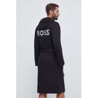 BOSS halat de baie din bumbac culoarea negru
