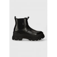 Buffalo cizme Aspha Chelsea Warm femei, culoarea negru, cu platforma, izolare usoara, 1622286