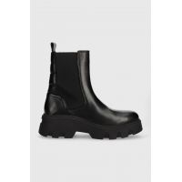 Marc O'Polo ghete chelsea de piele femei, culoarea negru, cu platforma, 30918075001100 MM2M3020