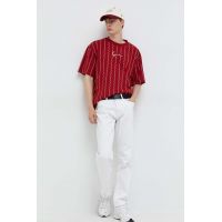 Karl Kani tricou din bumbac barbati, culoarea rosu, modelator