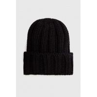 Answear Lab caciula de lana culoarea negru, din tricot gros