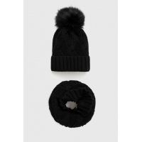 Answear Lab caciula si fular culoarea negru