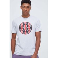 adidas tricou din bumbac barbati, culoarea gri, cu imprimeu