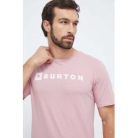 Burton tricou din bumbac barbati, culoarea roz, cu imprimeu