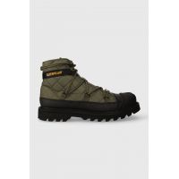 Caterpillar pantofi OMAHA ALT LACE x Nigel Cabourn femei, culoarea verde, cu toc plat, P111316