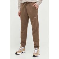 Abercrombie & Fitch pantaloni de trening culoarea maro, neted
