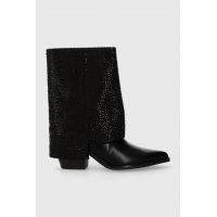 Answear Lab cizme femei, culoarea negru, cu toc drept, izolare usoara