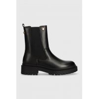 Barbour ghete chelsea de piele B.Intl Whitlock femei, culoarea negru, cu toc plat, LFO0624BK12