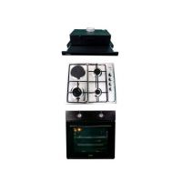 Pachet cuptor incorporabil (1857), capacitate 51l, electric, negru, plita incorporabila inox (1918), 60x50x6cm, gaz butelie sau gaz natural (duze de schimb incluse), hota 1 motor, putere 140W (1895), 60x50 cm / SET 30019 Engros