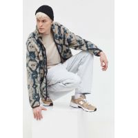 Abercrombie & Fitch hanorac fleece culoarea bej, modelator