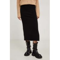 Answear Lab fusta de casmir culoarea negru, maxi, creion