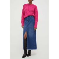 Answear Lab fusta jeans midi, drept