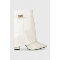 Answear Lab botine culoarea bej, cu toc drept