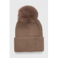 Answear Lab caciula culoarea bej, din tricot gros