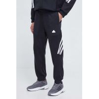 adidas pantaloni de trening culoarea negru, cu imprimeu