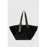 AllSaints poseta de piele Anik culoarea negru