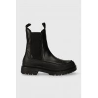 Gant ghete chelsea de piele Prepnovo femei, culoarea negru, cu toc plat, 27551396.G00