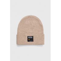 Alpha Industries caciula culoarea bej, din tricot gros