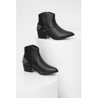Answear Lab cizme de piele femei, culoarea negru, cu toc drept
