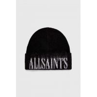 AllSaints caciula de lana culoarea negru, de lana, din tricot gros