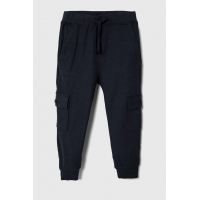 Abercrombie & Fitch pantaloni de trening pentru copii culoarea albastru marin, neted