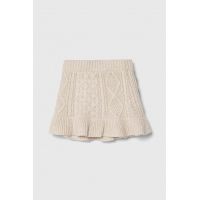 Abercrombie & Fitch fusta fete culoarea bej, mini, drept