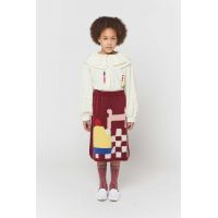 Bobo Choses fusta fete culoarea bordo, midi, evazati