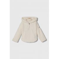 Abercrombie & Fitch bluza copii culoarea bej, cu glugă, neted